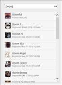 Type the name of the Gamer you want to challenge