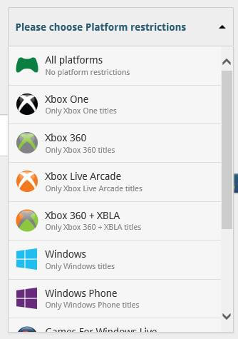 You can now choose a specific Platform