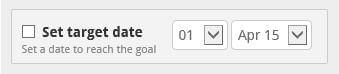 Set a target date if you want to, or leave them open-ended