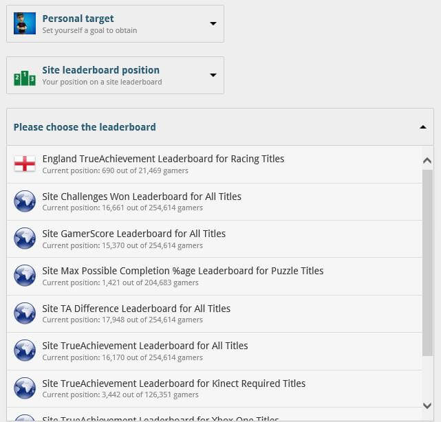 Target reaching a specific leaderboard position